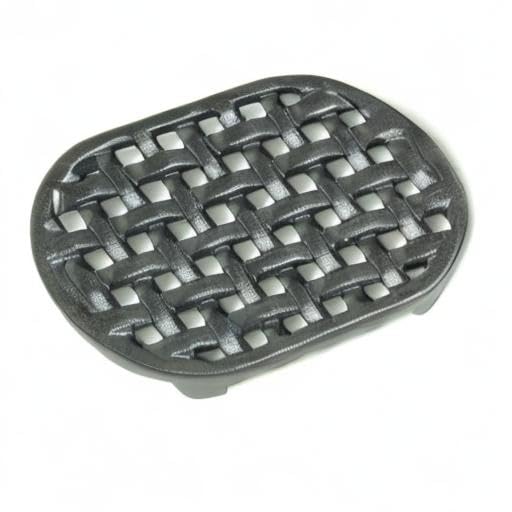 Minuteman International Cast Iron Oval Lattice Trivet Black