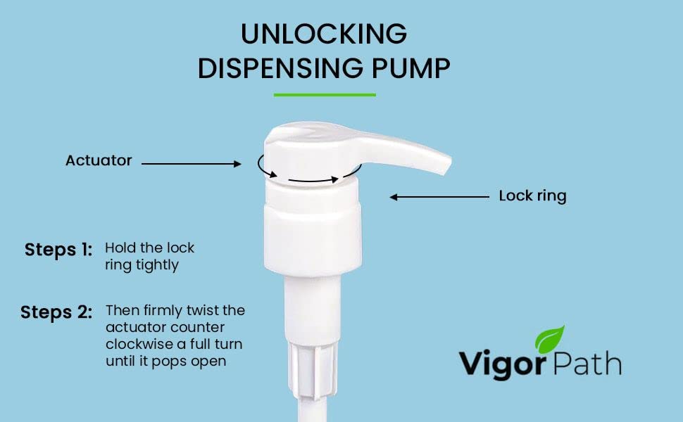 Universal Shampoo/Conditioner Dispenser Pump For Bottles, Leak Proof, Pump Top Fits 1 L/33.8 Oz Bottles, 28/410 Neck Size, (Whit