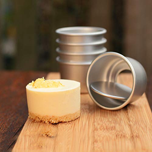 Flunyina Perfect Performance Aluminium Mini Round Chiffon Cake Pan, Set Of 5