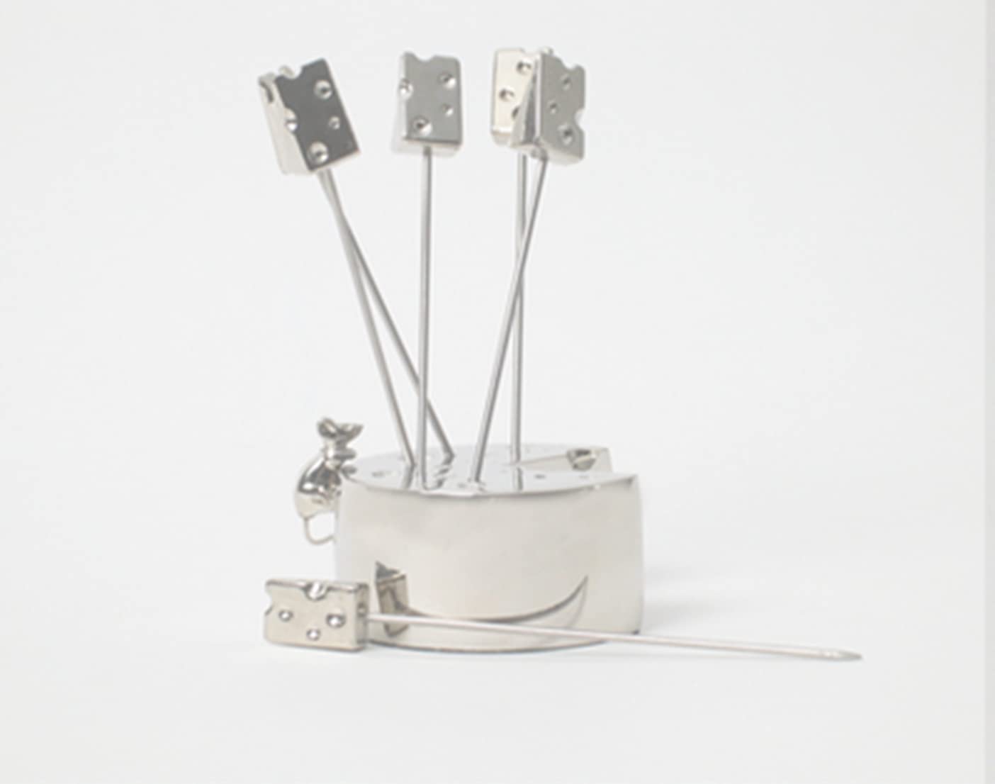 Elegance Functional Mice Cheese Picks, Silver