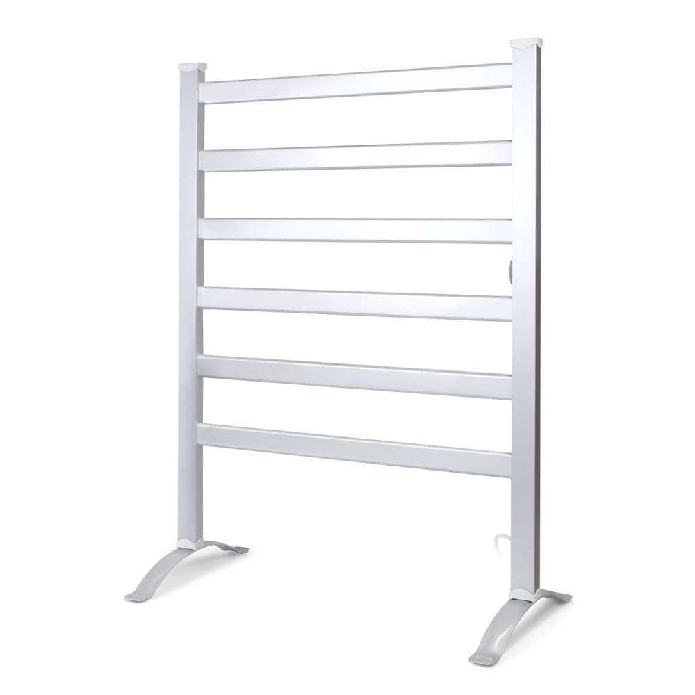 Innoka 2-In-1 Multifunction Heated Towel Warmer, Fabrics Dryer For Household, Bathroom, Brushed Aluminum Structure With Chrome P