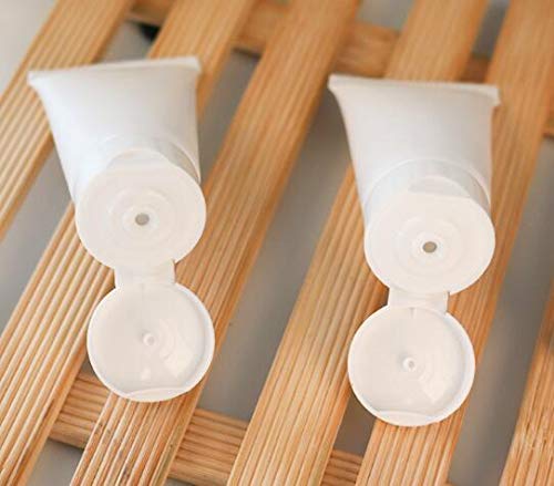 12 Pcs 100Ml 3.4Oz White Plastic Soft Squeeze Hose Bottle Cosmetic Facial Care Tolietry Packing Vial Container With Flip Cap Cre