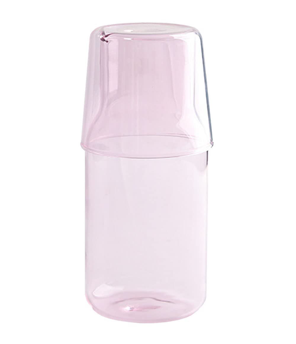 Rocktrend Clear Glass Bedside Night Water Carafe Tumbler Set, Pitcher And Cup Night Set