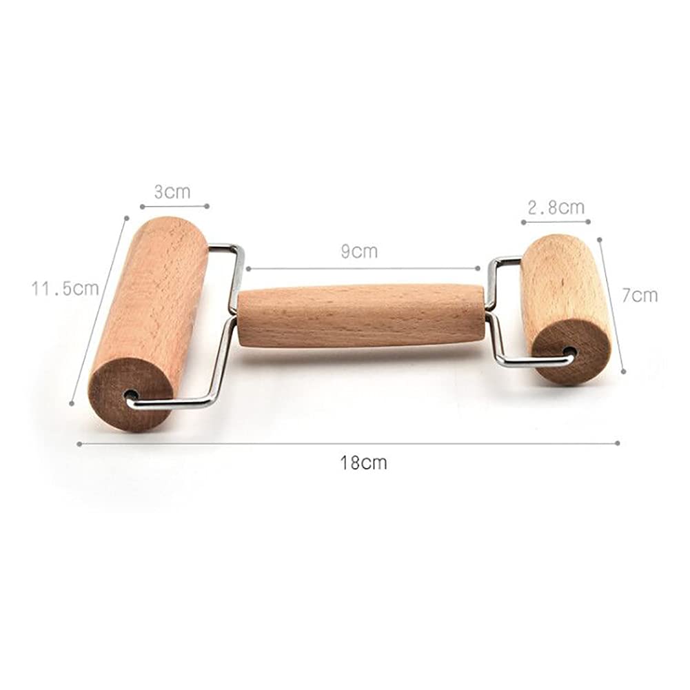 Double Head Wooden Rolling Pin Wood Pastry Pizza Roller Baking Roller Pin For Home Kitchen Baking Cooking