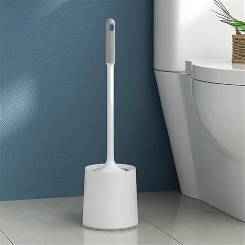 Toilet Cleaning Brush And Holder Set Free Stand Long Handle Bathroom Sleek Toilet Bowl Cleaner Brush With Stand, Pot Commode Bat