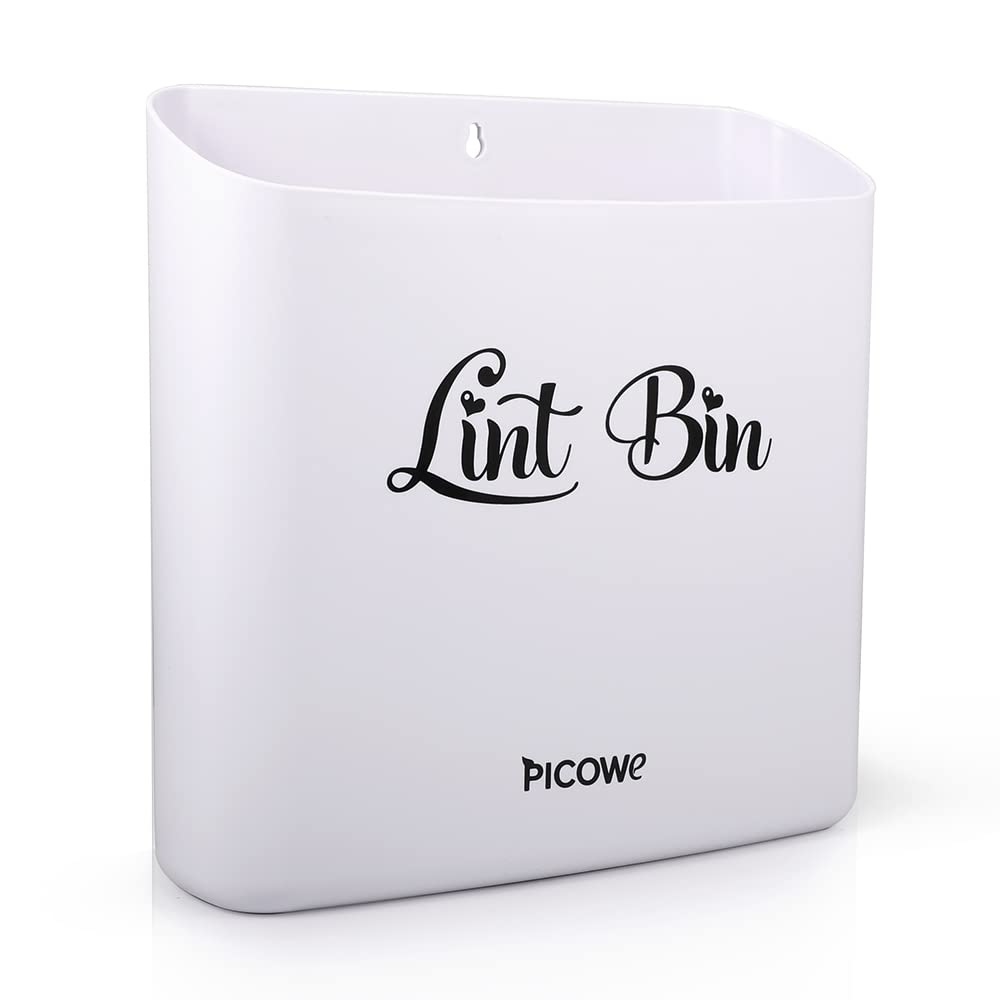 Picowe Magnetic Laundry Storage, Large Lint Holder Bin For Laundry Room, Space-Saving Trash Container Hanging On Dryer, Washer O