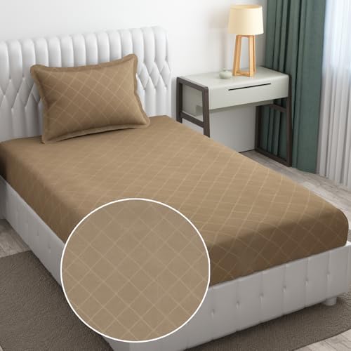 Fresh From Loom Single Bedsheet  Microfiber Rotary Printed, Hypoallergenic, Wrinkle Free With 1 Pillow Covers (60 X 90 Inches |
