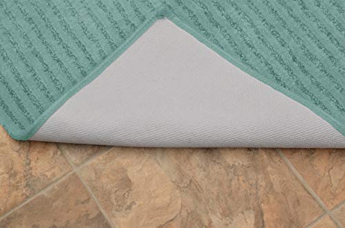 Garland Rug Sheridan Plush Washable Nylon Rug, 24-Inch By 40-Inch, Seafoam