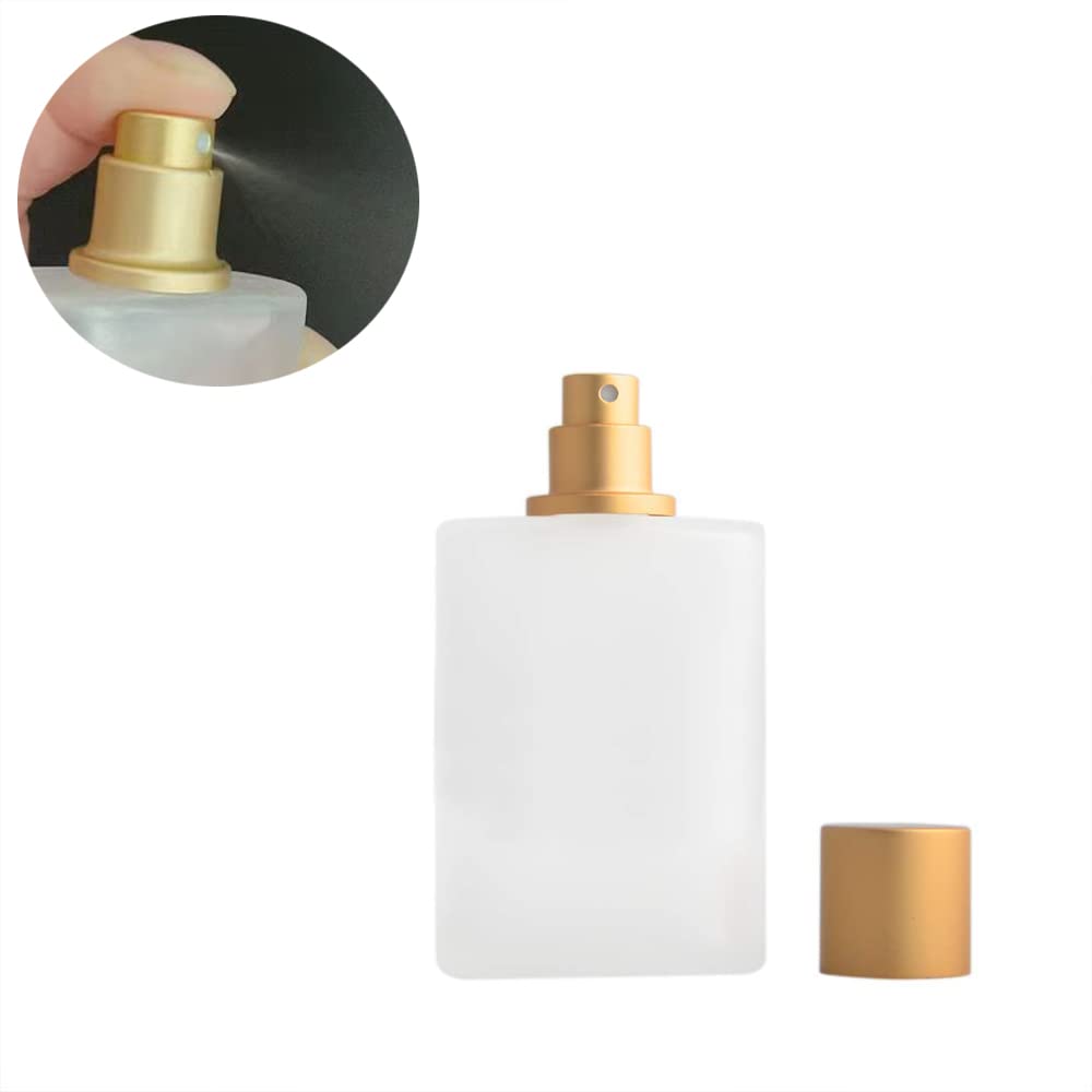 Yorror 2 Pack 100Ml Frosted Glass Spray Bottle Perfume Atomizer,Refillable Fine Mist Spray Bottle,Portable Fragrance Perfume Dis