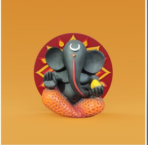 Shivmyra Lord Ganesh Idol Ganesha Idol Ganpati Vinayaka Idol Brown Metal Statue For Home Decor Car Dashboard Mandir Pooja Murti