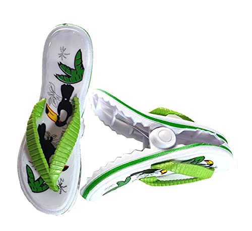 White Toucan Flopes Style Beach Towel Clips Jumbo Size For Beach Chair, Cruise Beach Patio, Pool Accessories For Chairs, Househo