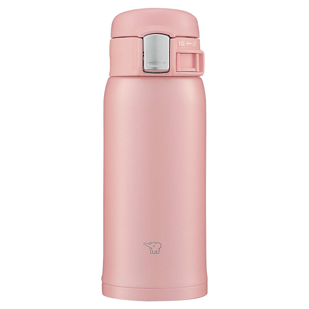 Zojirushi SM-SF36-PA Water Bottle, Direct Drinking [One-touch Open] Stainless Steel Mug, 12.2 fl oz (360 ml), Pink