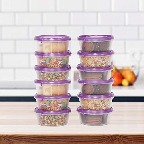 Cutting Edge Nesterware 500Ml Stackable Food Container (Set Of 12, Purple)