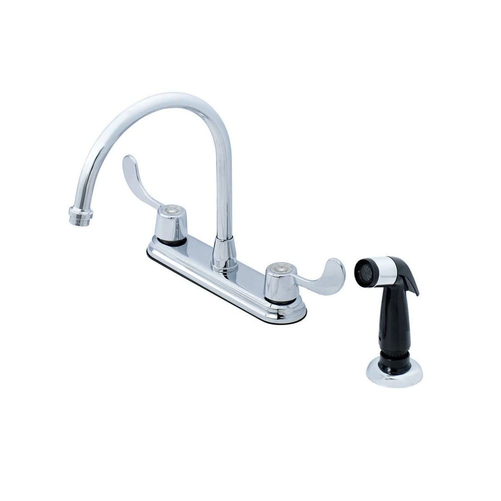 Oakbrook Homewerks Kitchen Faucet Chrome 2 Handle With Side Sprayer