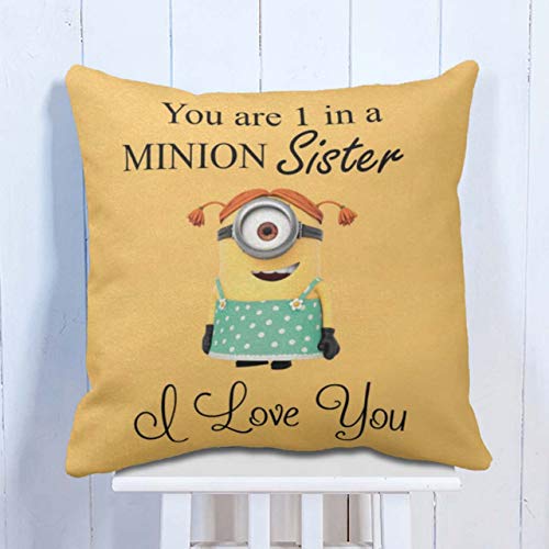 Giftcart You are one in Minion Brother and Sister Collection 12x12 Inches Multicolor | Gift for Rakhi | Gift for Brother | Gift