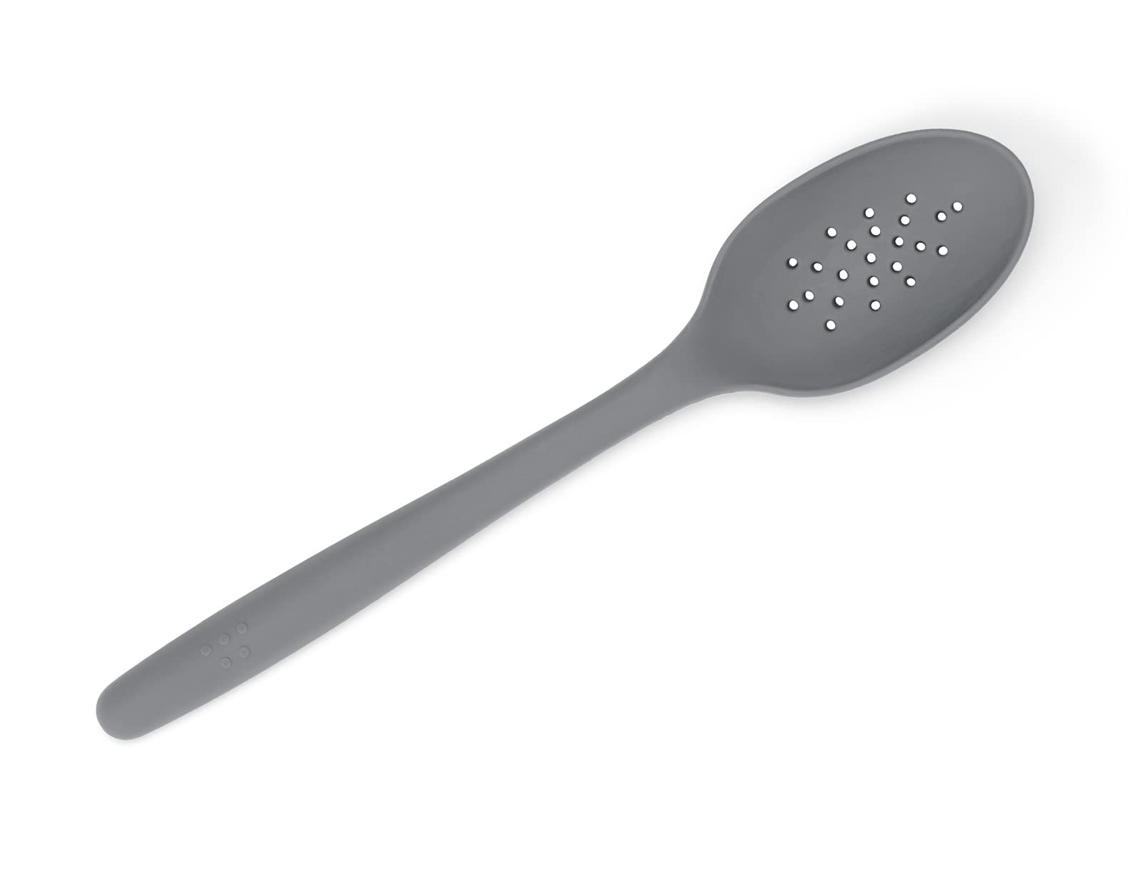 Misen Silicone Slotted Spoon - 12-Inch Heat Resistant Up To 450F Kitchen Spoon - Kitchen Utensils - Versatile Scoop For Poached