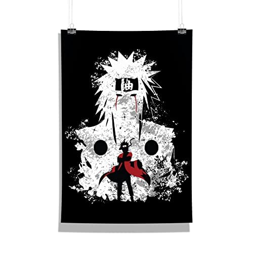 Epic Stuff - Naruto - Jiraiya Crest Design A4 Wall Poster (With Frame) - Best Gifts For Naruto Fans/Anime Fandom (Multicolor)