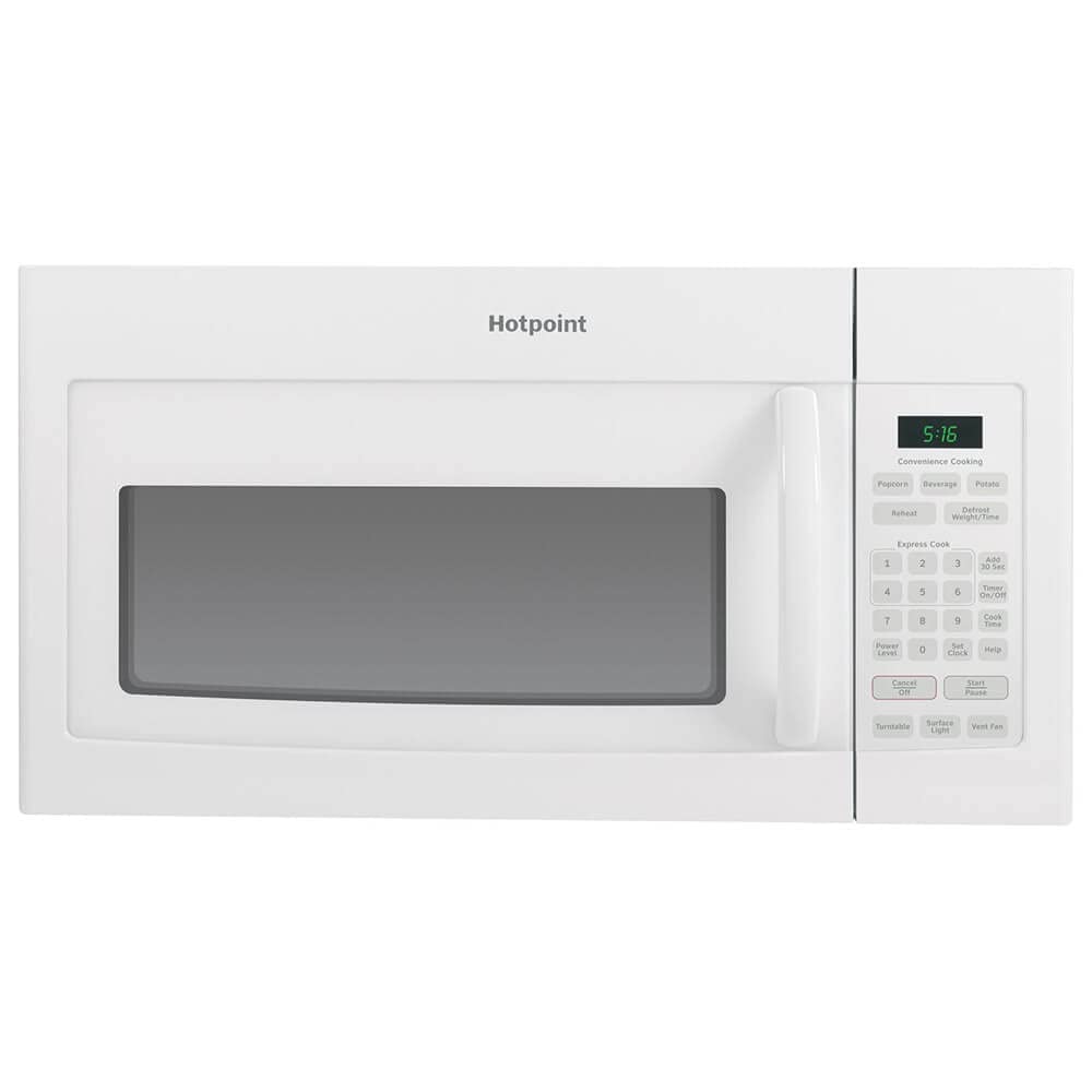 Ge Rvm5160Dhww Hotpoint Over-The-Range Microwave Oven, 1.6 Cubic Ft., 950W, White