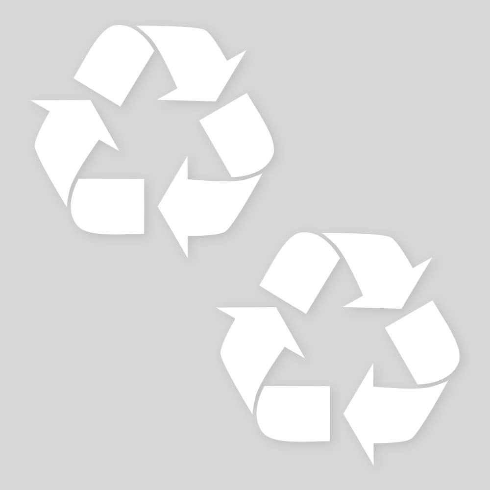 Ignixia (2 Pack) Recycle Sticker For Trash Can To Organize Garbage Containers, Recycle Bin Decal Plotter Cut Vinyl Recycle Symbo