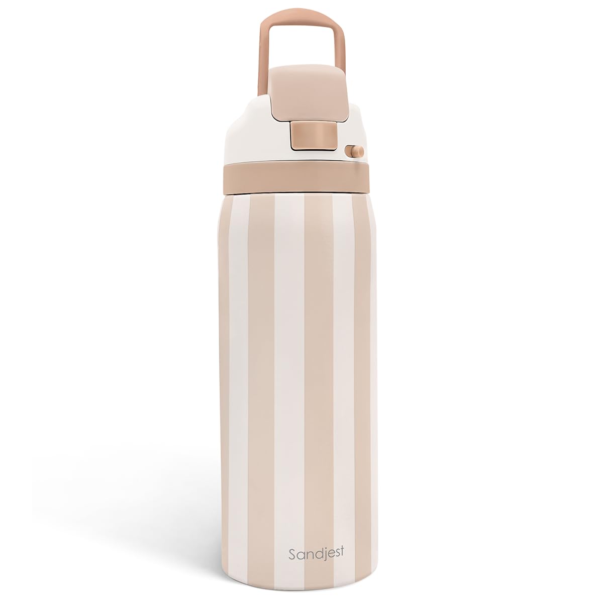 Stripe Insulated Stainless Steel Water Bottle with Straw for Sports and Travel, 32oz, Gifts for Women Girls Friends Teens Birthd