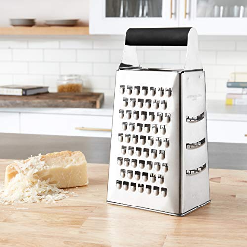 Mercer Culinary Mercer Grates 4 Sided Acid Etched Box Grater,Black