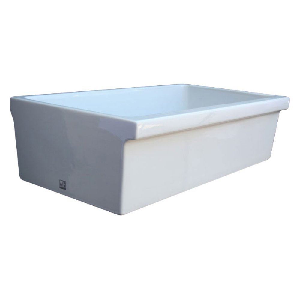 Whitehaus Collection Fireclay Quatro Alcove Sink Blue