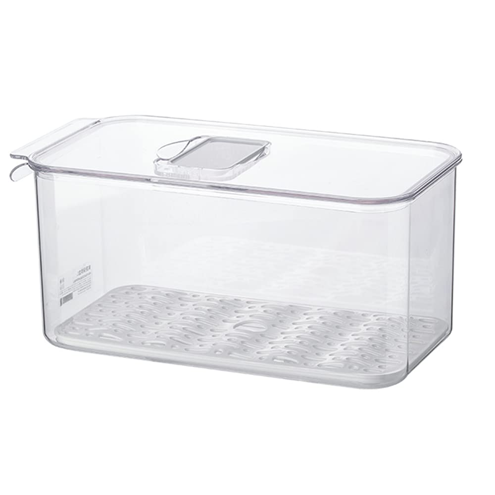 Sanno Vegetable Fruit Containers Fridge Containers,Freezer Produce Saver Refrigerator Organizer Bins With Vented Lids And Drain