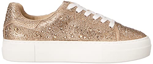 Betsey Johnson Womens Sidny Sneaker, Light Gold, 55