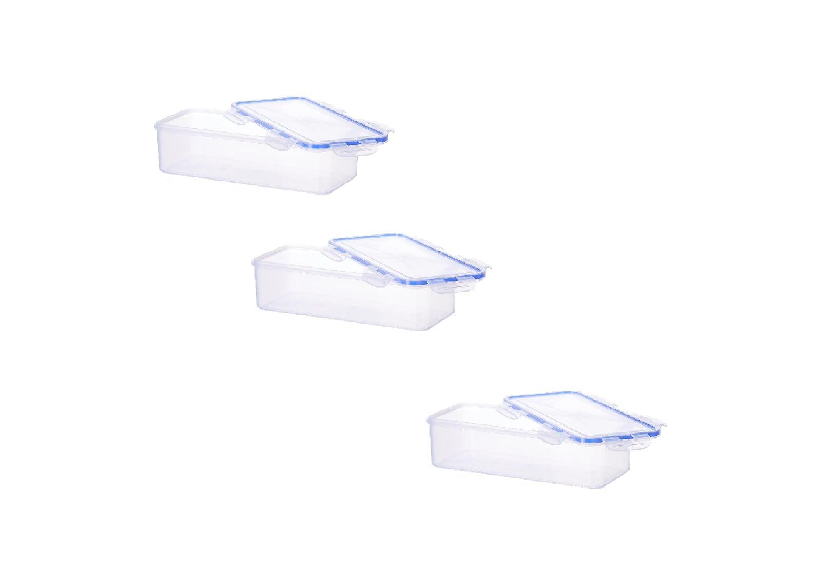 Aristo 332 Lock & Fresh Airtight Food Storage Container, Bpa Free, Leakproof & Freezer Safe, Transparent Kitchen Storage Box Set