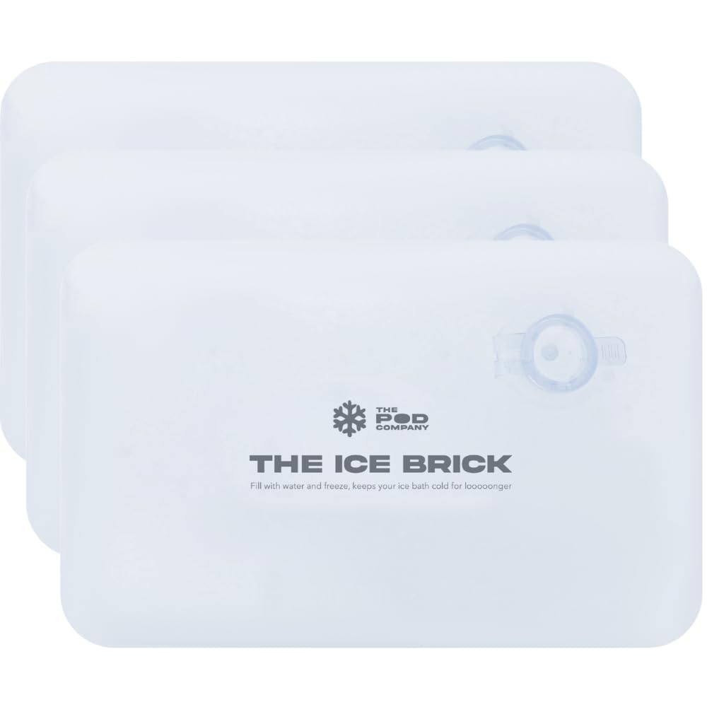 3-Pack Ice Brick, Reusable 3 lb Ice Blocks for Cold Plunge, Long-Lasting Cooling for Colder Water Longer, Durable Refillable Ice