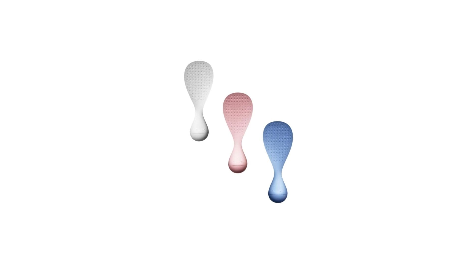 3PCS Tumbler Rice Spoon Set  AntiStick Standing Silicone Rice Scooper with NoFall Wobble Design, HeatResistant NonSlip Rice