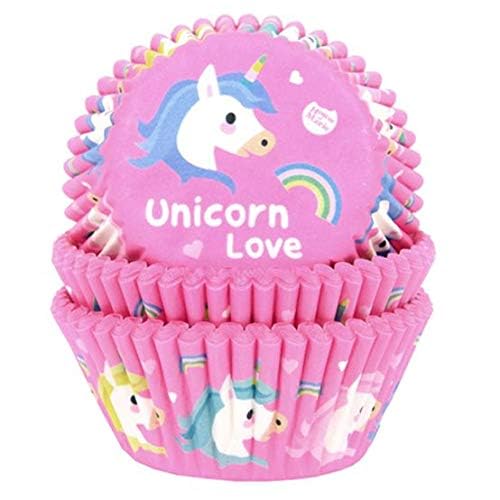 House Of Marie Unicorn Pattern Paper Muffin Cases Cupcake Cases Pack Of 50
