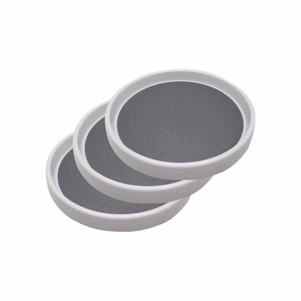 3 Pack Lazy Susan Organizer Turntable (10 Inches)  Rotating Spice Rack For Kitchen Cabinet Pantry Fridge Bathroom Vanity Counte