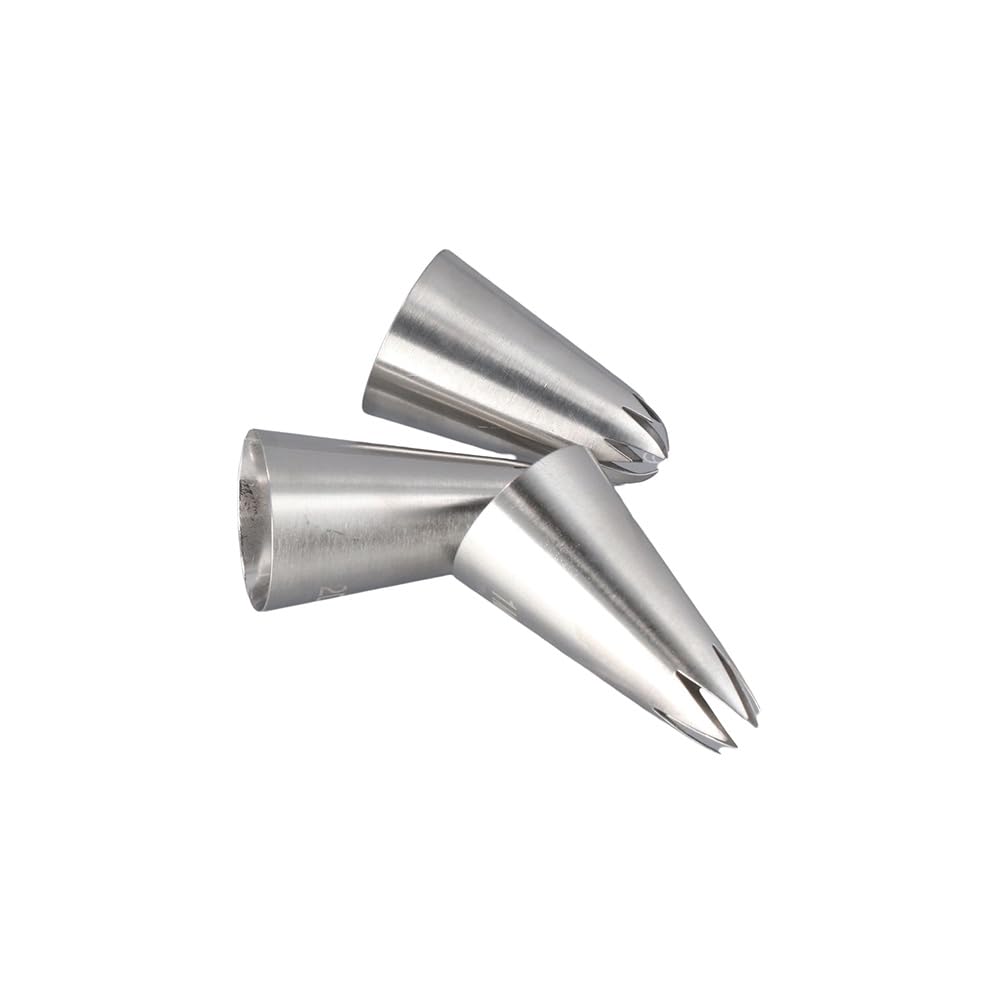Icing Piping Tip Set Of 3, 1M 2D 2F Cake Cupcake Decorating Tips Stainless Steel Cream Flower Rose Petal Frosting Tip Pastry Noz