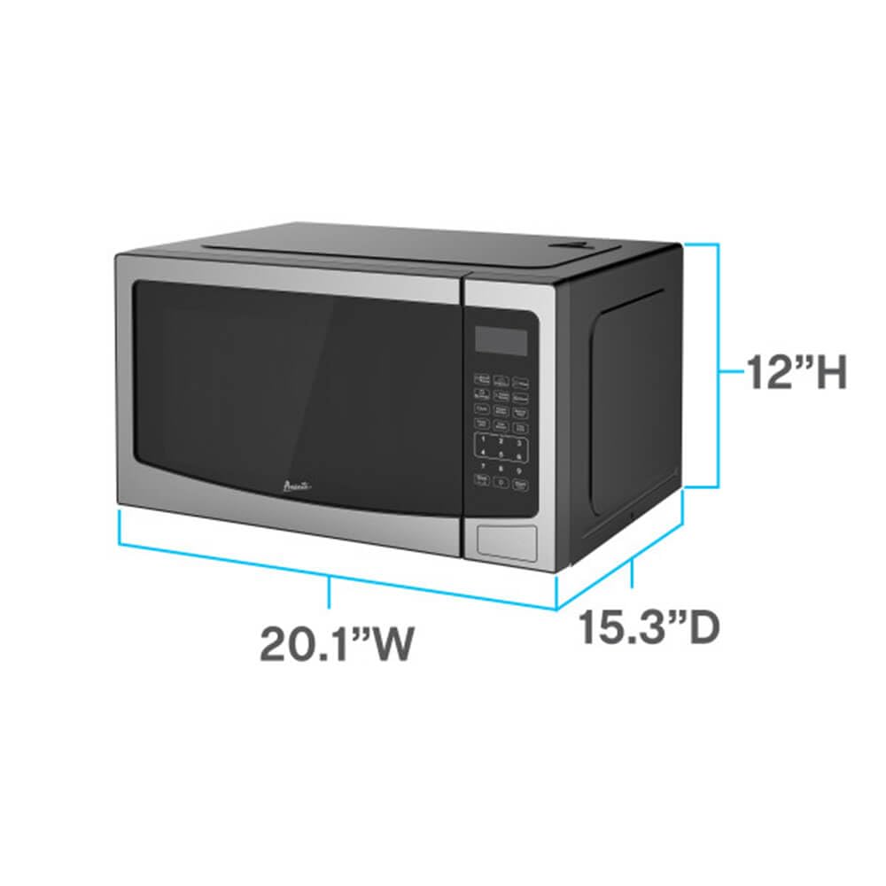 Avanti Mt150V3S Microwave,1.5Cf,Ss,W/Bk,Cab