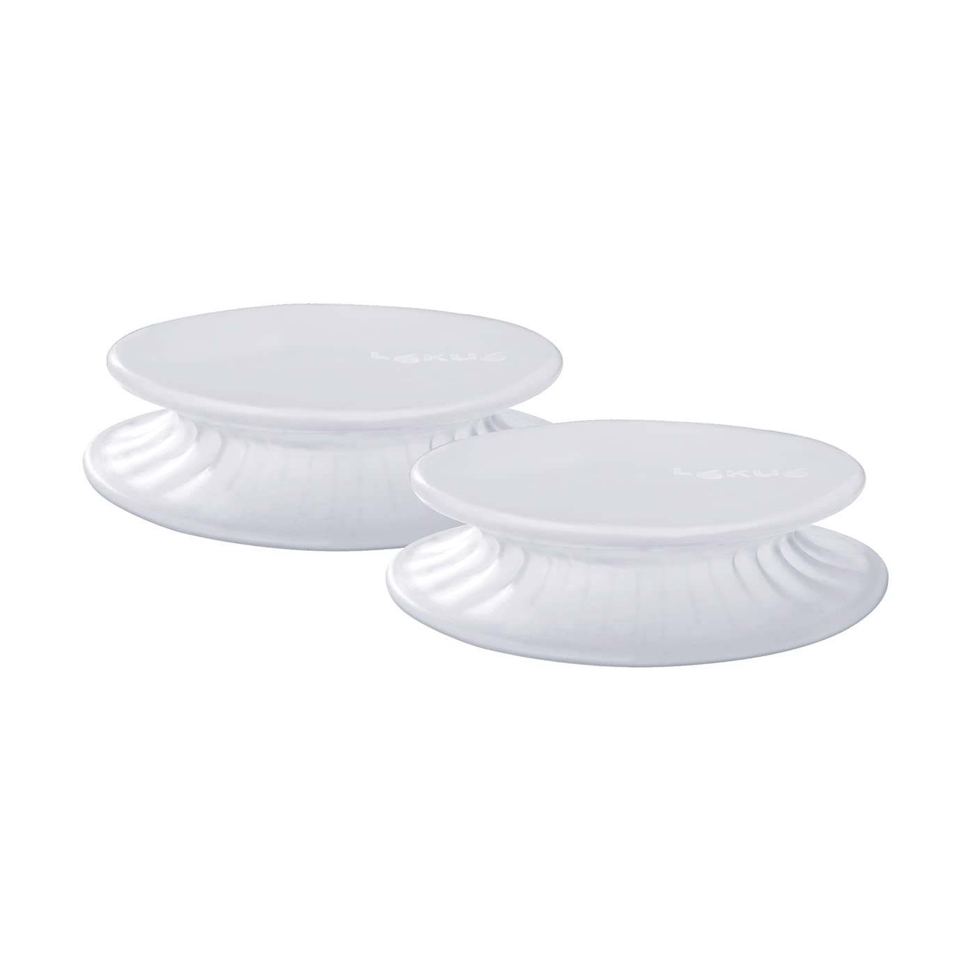L  Ku   Stretch Top Conserving Lid, Platinum Silicone, White, 8.5 Cm, Clear, 3.3'' (3401200B04U017)