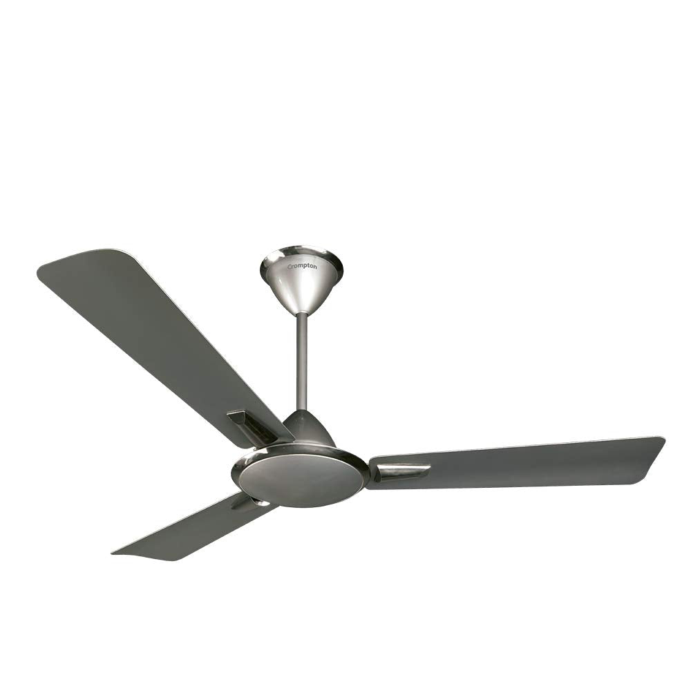 Crompton Aura Prime 1200 Mm (48 Inch) Decorative Ceiling Fan With Anti Dust Technology (Titanium Effect), 4 Stars