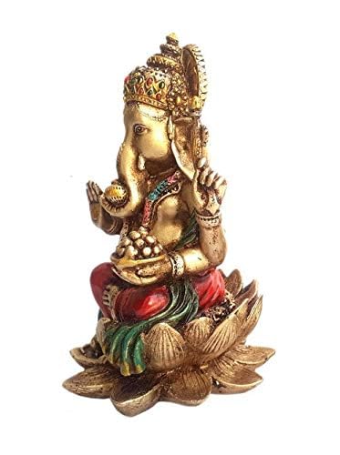 Ani Divine Bronze Lord Ganesha Statue Ganpati Figurine Gajanana Son Of Lord Shiva Parvati Idol For House Dcor, Gifts, Diwali Gif