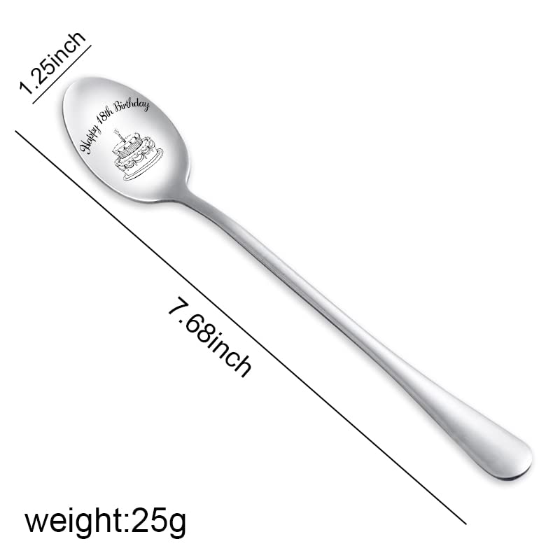 18 Birthday Gifts Spoon For Women Men 18 Year Old Birthday Gifts For Him Her 18Th Birthday Spoons Gifts For Daughter Son Niece N