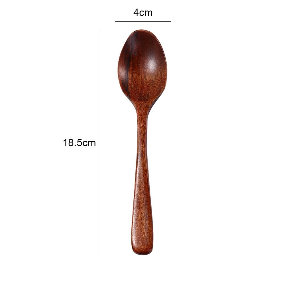 3 Pcs Wooden Soup Spoons, Wood Soup Scoop For Food Eating Mixing Stirring Cooking, Long Handle Wooden Soup Spoon Kitchen Utensil