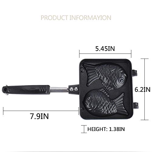 Japanese Taiyaki Fish Shaped Waffle Maker Pan Mold 2 Cast Bakeware With 2 Sides Home Diy Cooking Food Gift For New Home