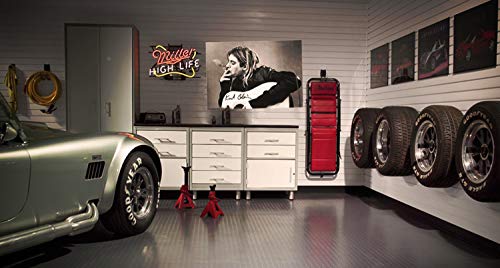 Heart Rock Large Fabric Poster/Flag - Kurt Cobain & Guitar, 44" x 28", Multicolor, Model VD-HFL0891
