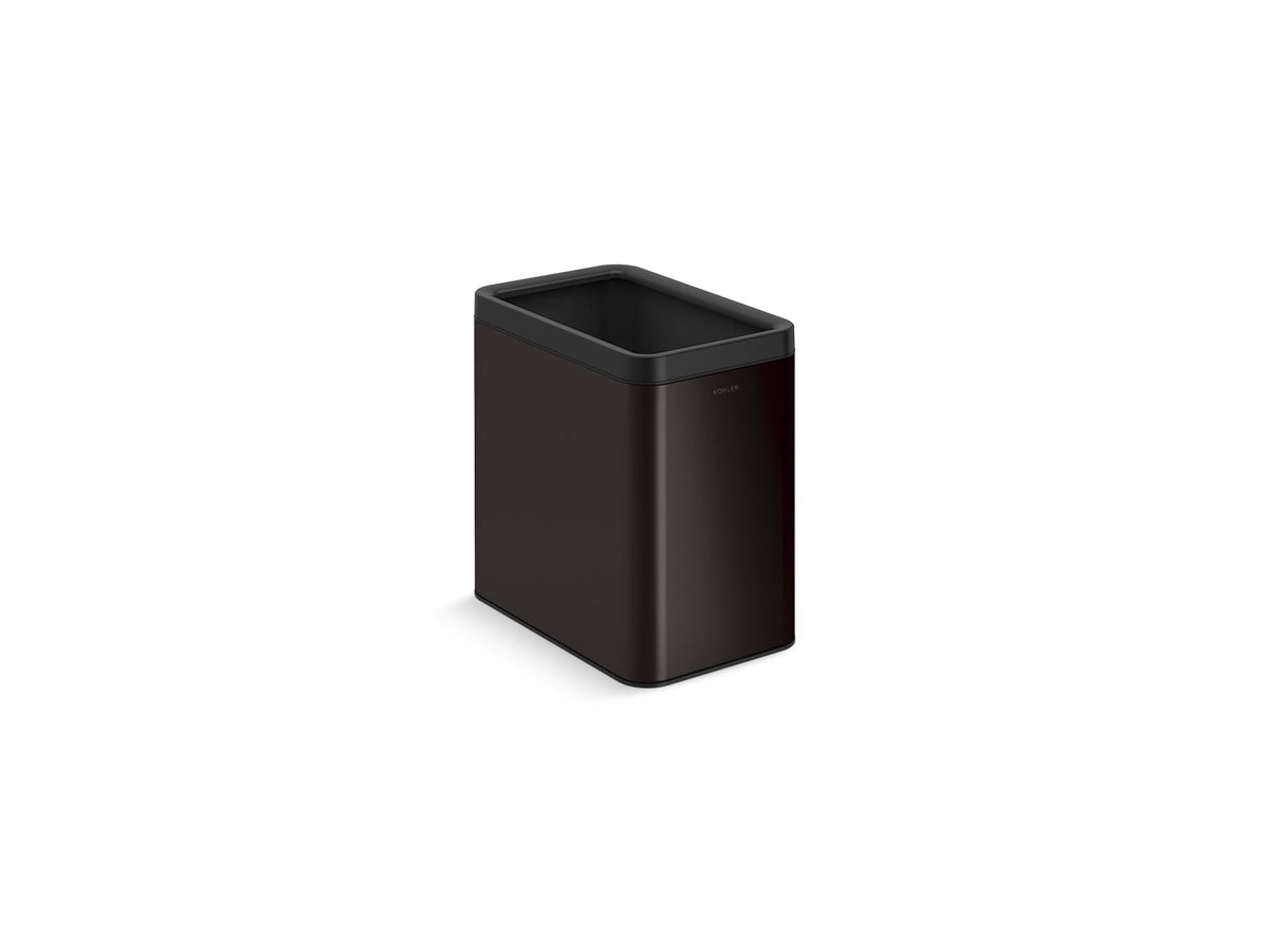 Kohler K-31314-Bst 25-Liter Open-Top Trash Can, Black Stainless Steel