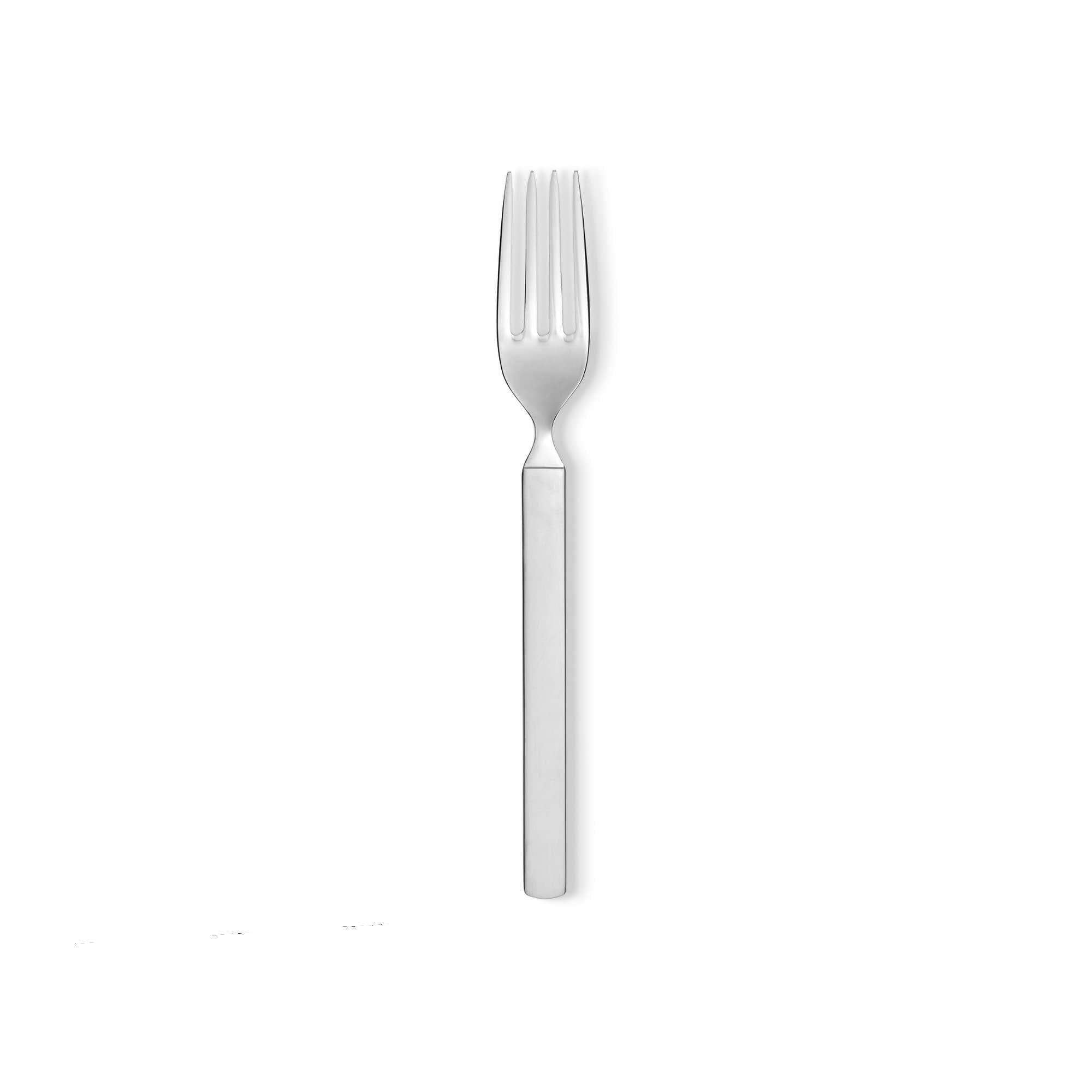 Alessi ''Dry'' 7-1/2-Inch Table Fork With Satin Handle, Set Of 6, Silver