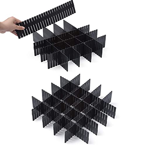 Apras Plastic Adjustable Storage Organizer Drawer Divider For Home & Kitchen For Makeup Tools, Kitchen Cutlery, Office Desk Clin