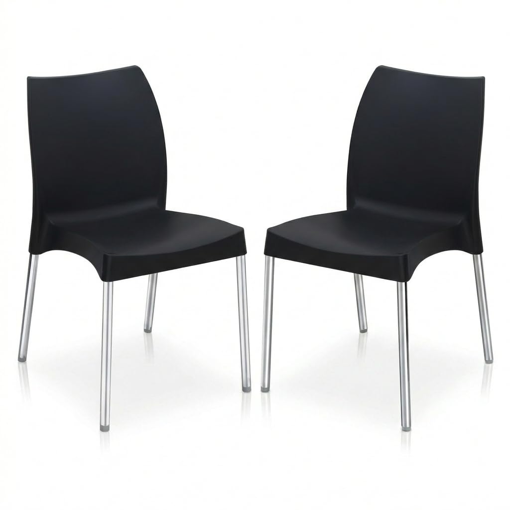 Nilkamal Ns07Ss Plastic Mid Back With Arm Chair | Chairs For Home| Dining Room| Bedroom| Kitchen| Living Room| Office - Outdoor 