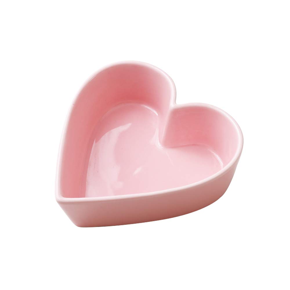 Sizikato Cute Heart Shaped Ceramic Bowl Salad Bowl Dessert Bowl Snack Bowl.