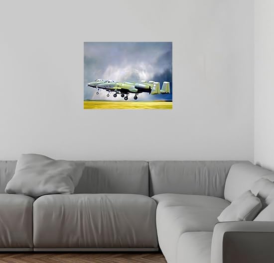 Military Aviation Wall Decor Airforce A-10 Thunderbolt Warthog Jet Airplane Art Print Poster (16X20)