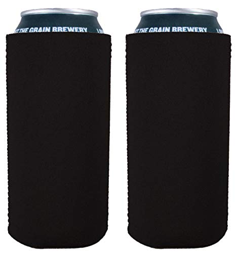 Blank Neoprene 16 Oz. Can Coolie (2 Pack, Black)