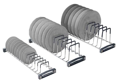 Plantex Stainless Steel Saucer/Stand Thali Stand/Plate RackStand/Dish Rack/Plate Fixer for Modular Kitchen/Tandem Box Accessori